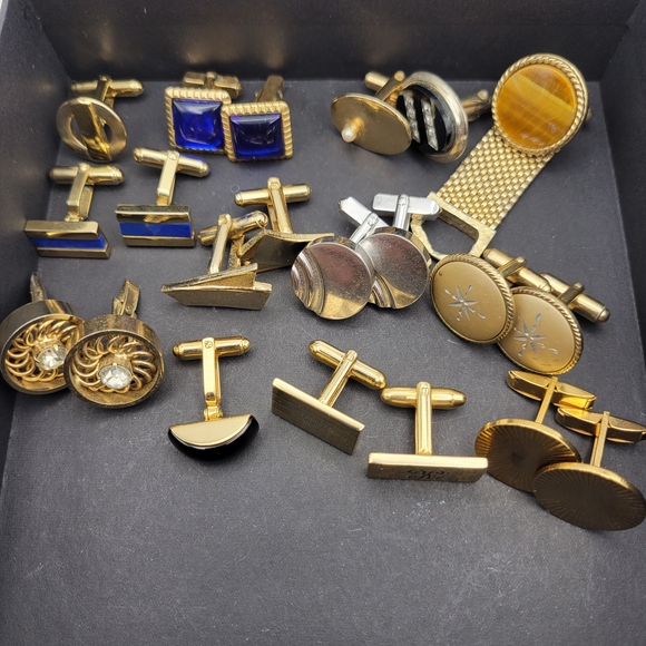 Anson, Swank Other - Gold Silver Tone Vintage Cufflinks Lot